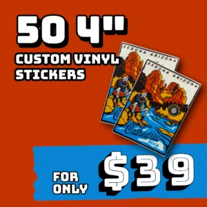 50 4″ Custom Vinyl Stickers