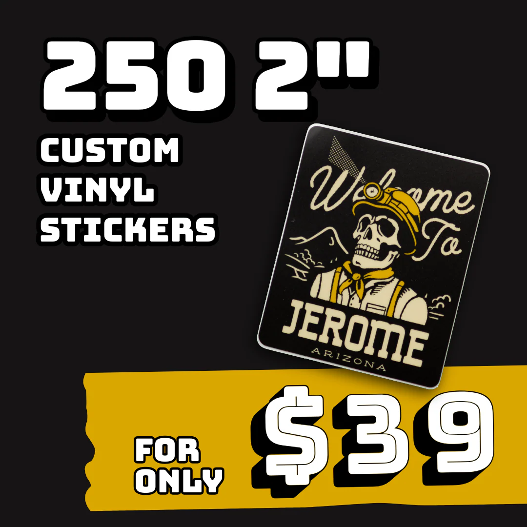 250 2″ Custom Vinyl Stickers
